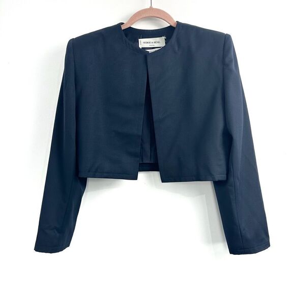 Vintage Givenchy Cropped Open Front Blazer - Picture 4 of 13